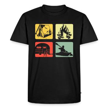 camping caravan kayak gift outdoor camping - Men's Premium Organic T-Shirt - black - Front - Nico (187cm)