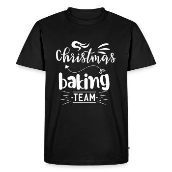 Christmas Baking Team - Men's Premium Organic T-Shirt - black - Front - Nico (187cm)