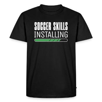 Football Skills Football Coach Footballer - Men's Premium Organic T-Shirt - black - Front - Nico (187cm)