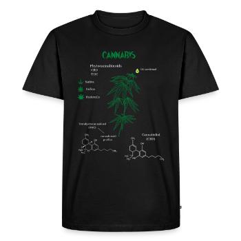 Formule chimique de cannabis - T-shirt Premium bio Homme - noir - Devant - Nico (187cm)