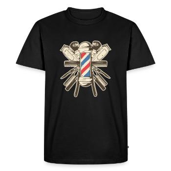 Barber Accessories - Bartscherer Shave Beard Hairstyle - Men's Premium Organic T-Shirt - black - Front - Nico (187cm)