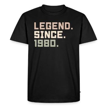 Les légendes sont nées en 1980 Idées cadeaux en 1980 - T-shirt Premium bio Homme - noir - Devant - Nico (187cm)