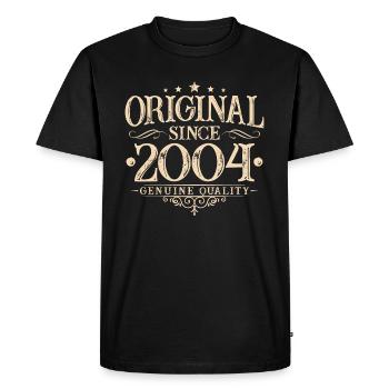 Original depuis 2004 Vintage Vintage Anniversaire - T-shirt Premium bio Homme - noir - Devant - Nico (187cm)