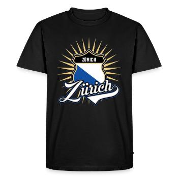 Zurich - T-shirt Premium bio Homme - noir - Devant - Nico (187cm)