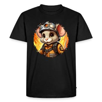 Mouse Fire Brigade - Men's Premium Organic T-Shirt - black - Front - Nico (187cm)