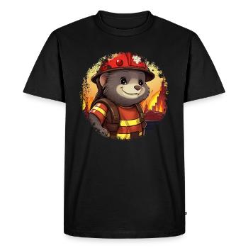 Mole Fire Brigade - Men's Premium Organic T-Shirt - black - Front - Nico (187cm)