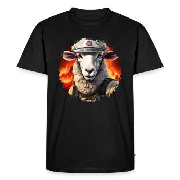 Sheep Fire Brigade - Men's Premium Organic T-Shirt - black - Front - Nico (187cm)