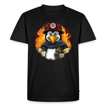 Fire Brigade Penguins - Men's Premium Organic T-Shirt - black - Front - Nico (187cm)