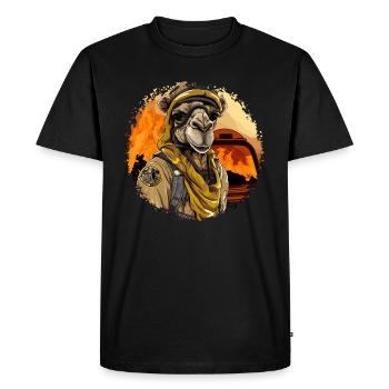 Brigade de pompiers à chameau - T-shirt Premium bio Homme - noir - Devant - Nico (187cm)