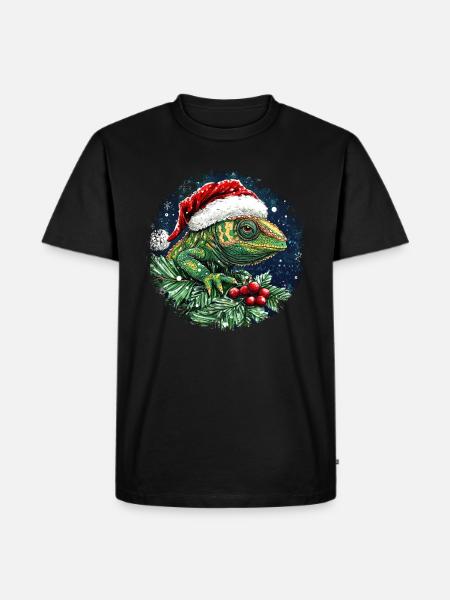 Chameleon Christmas - Men's Premium Organic T-Shirt - black