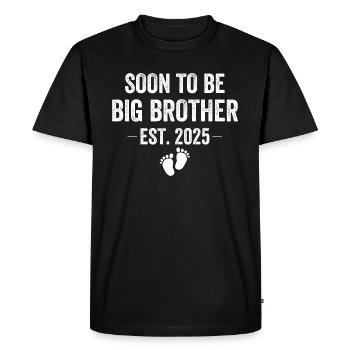 Soon To Be Big Brother Est. 2025 - Men's Premium Organic T-Shirt - black - Front - Nico (187cm)