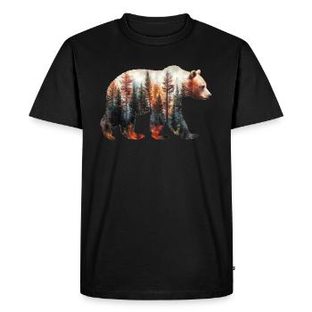 Ours - T-shirt Premium bio Homme - noir - Devant - Nico (187cm)