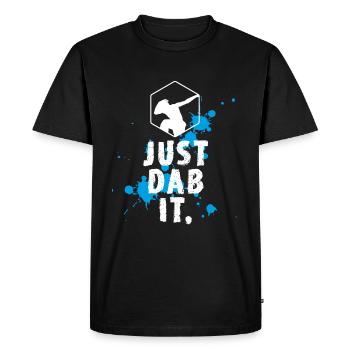 dab tamponnant éclaboussure touché juste tamponner coo fun - T-shirt Premium bio Homme - noir - Devant - Nico (187cm)
