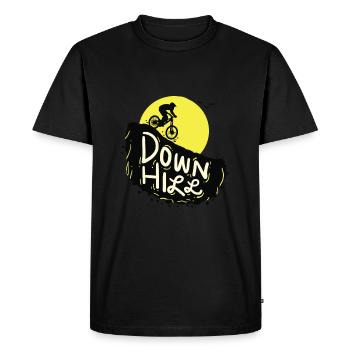 Mountain Bike MTB Downhill Biker Retro Gift - Men's Premium Organic T-Shirt - black - Front - Nico (187cm)