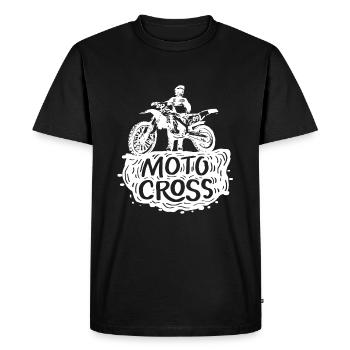 Idée Cadeau Freestyle Motocross Moto Vélo - T-shirt Premium bio Homme - noir - Devant - Nico (187cm)