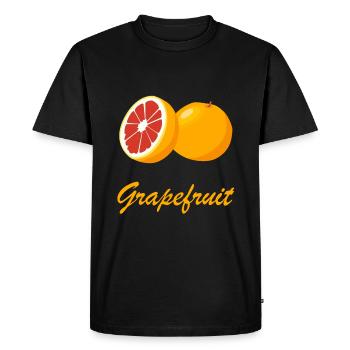 Idée de cadeau de jus santé aux agrumes de pamplemousse - T-shirt Premium bio Homme - noir - Devant - Nico (187cm)