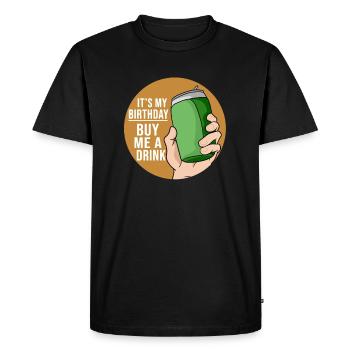 Dire drôle anniversaire cadeau rétro d'anniversaire - T-shirt Premium bio Homme - noir - Devant - Nico (187cm)
