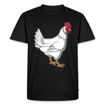 Bande dessinée poulet cadeau kawaii ferme enfants - T-shirt Premium bio Homme - noir - Devant - Nico (187cm)