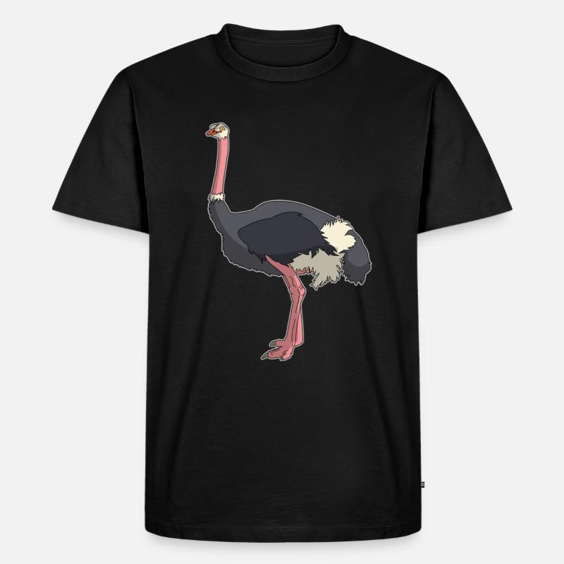 Nandu Strauß emu vogel comic Geschenkidee - Männer Premium Bio T-Shirt - Schwarz