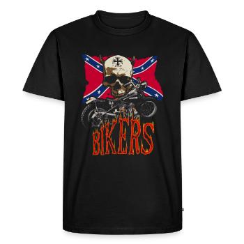 Biker's Symbols - T-shirt Premium bio Homme - noir - Devant - Nico (187cm)