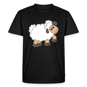 Cartoon cartoon wool farm sheep lamb gift - Men's Premium Organic T-Shirt - black - Front - Nico (187cm)