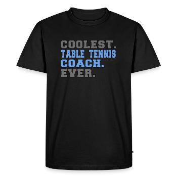 Entraîneur de tennis de table - T-shirt Premium bio Homme - noir - Devant - Nico (187cm)