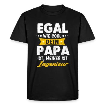 Dad engineer funny saying gift idea - Men's Premium Organic T-Shirt - black - Front - Nico (187cm)