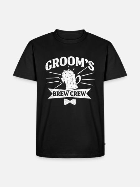 Bachelor Party Groom Beer Crew Gift - Men's Premium Organic T-Shirt - black