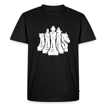 Tournoi d'échecs Joueur d'échecs - T-shirt Premium bio Homme - noir - Devant - Nico (187cm)