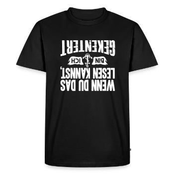 Segler Segeln Segelschiff Spruch Segelboot - Männer Premium Bio T-Shirt - Schwarz - Vorne - Nico (187cm)