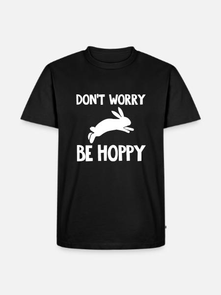 Rabbit Rabbit saying - Men's Premium Organic T-Shirt - black