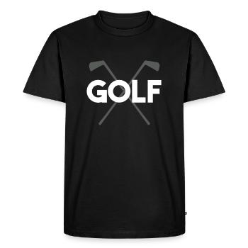 Golf golf golf golf sportif sport - T-shirt Premium bio Homme - noir - Devant - Nico (187cm)