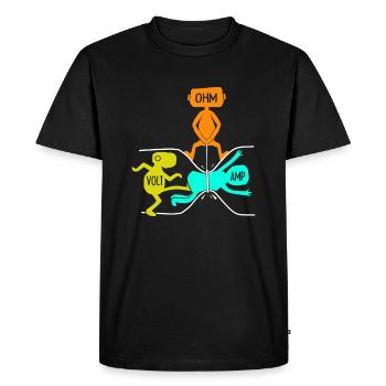 Craftsman electricity electrician outlet - Men's Premium Organic T-Shirt - black - Front - Nico (187cm)