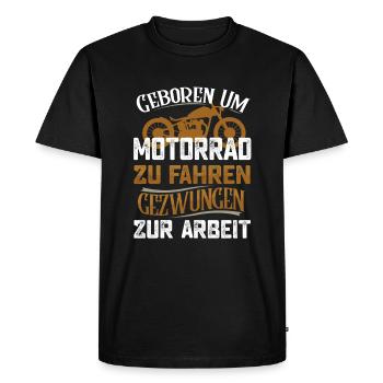 Motorcycle motorcycling saying - Men's Premium Organic T-Shirt - black - Front - Nico (187cm)