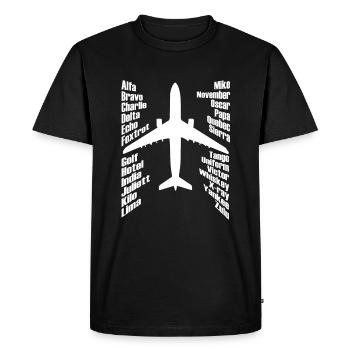 Aérodrome de pilote d'avion - T-shirt Premium bio Homme - noir - Devant - Nico (187cm)