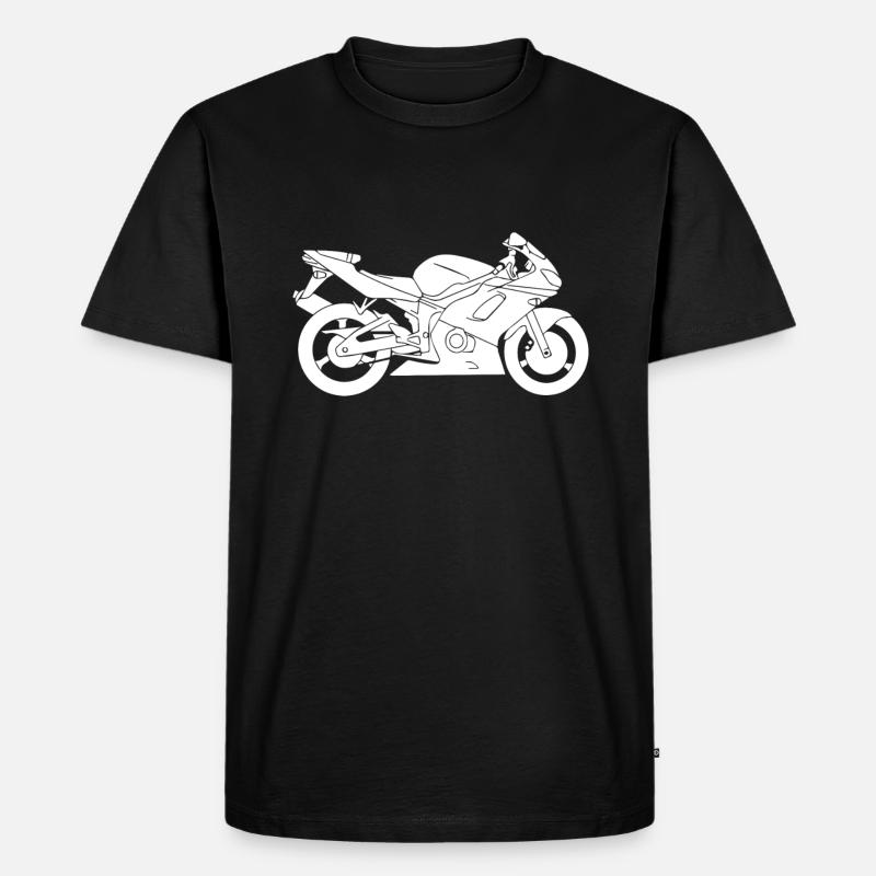 Motorrad - Männer Premium Bio T-Shirt - Schwarz