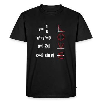 mathématicien - T-shirt Premium bio Homme - noir - Devant - Nico (187cm)