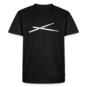 Drum drum drummer Drummer - Men's Premium Organic T-Shirt - black - Front - Nico (187cm)