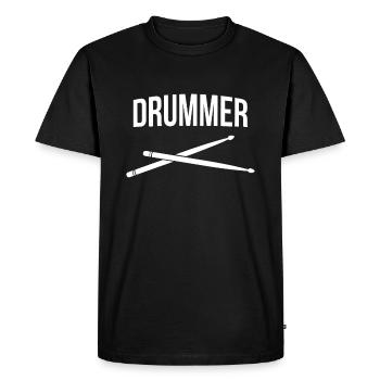 Batteur Batteur Batteur Batteur Batteur Batteur - T-shirt Premium bio Homme - noir - Devant - Nico (187cm)