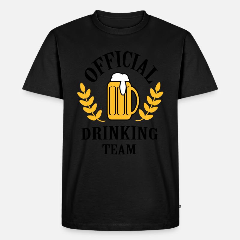 official_drinking_team - Männer Premium Bio T-Shirt - Schwarz
