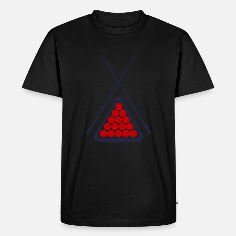 Billard - Männer Premium Bio T-Shirt - Schwarz