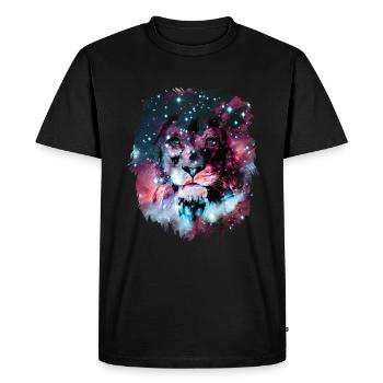 lion - Men's Premium Organic T-Shirt - black - Front - Nico (187cm)