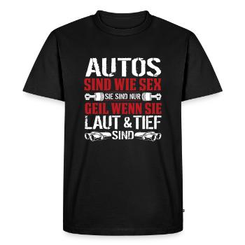 Tuner tuning mechanic - Men's Premium Organic T-Shirt - black - Front - Nico (187cm)