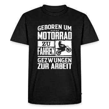 Motocycliste Motocycliste - T-shirt Premium bio Homme - noir - Devant - Nico (187cm)