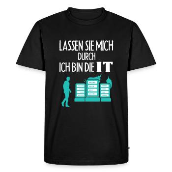Programming computer scientist computer - Men's Premium Organic T-Shirt - black - Front - Nico (187cm)