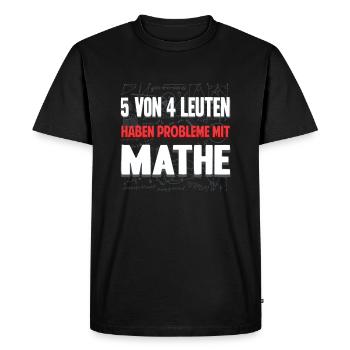 Math mathematician student - Men's Premium Organic T-Shirt - black - Front - Nico (187cm)