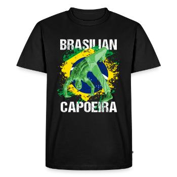 Brésil Capoeira Danse de combat Arts Martiaux Fitness - T-shirt Premium bio Homme - noir - Devant - Nico (187cm)