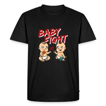Baby Fight Sumo Child Mother Twins Pregnant Gift - Men's Premium Organic T-Shirt - black - Front - Nico (187cm)