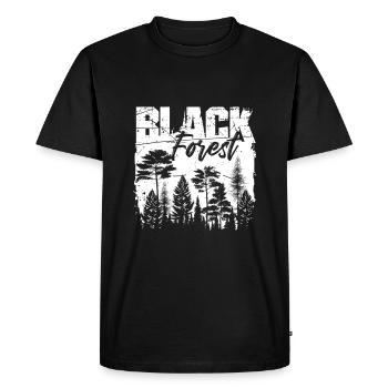 Forêt Noire Forêt Noire - T-shirt Premium bio Homme - noir - Devant - Nico (187cm)