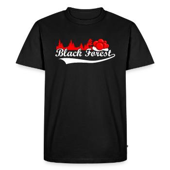 Forêt Noire Forêt Noire - T-shirt Premium bio Homme - noir - Devant - Nico (187cm)